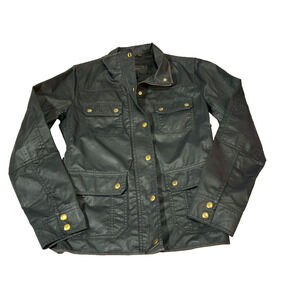 J.Crew Utility Women's Black Full Zip‎ Chore Coat Downtown Field Jacket Sz Small